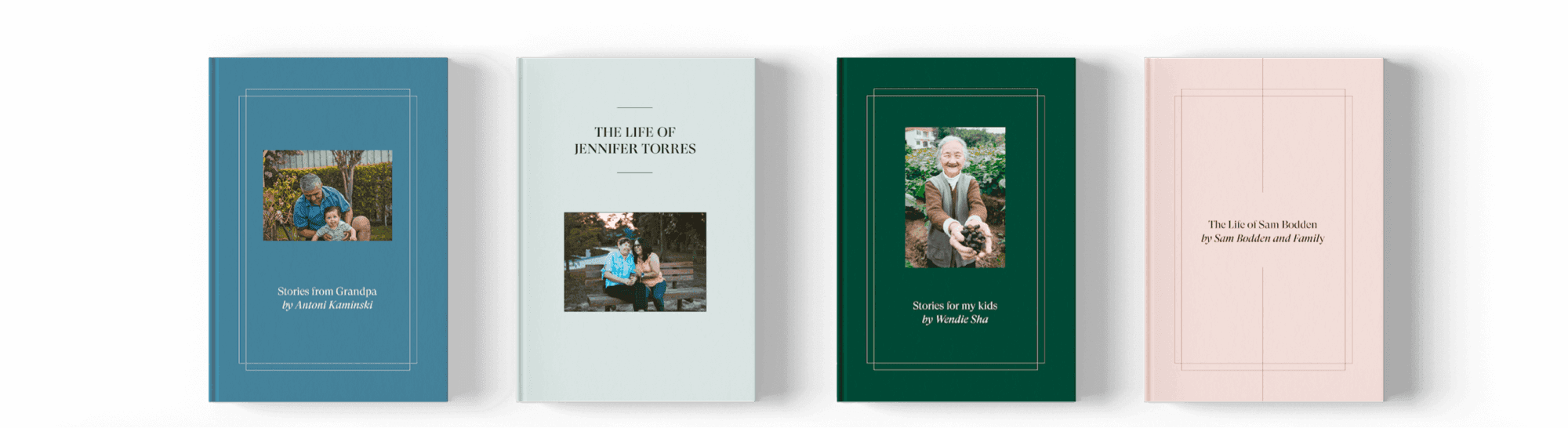 Ejemplos de libros de memorias personalizados en tapa dura